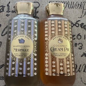 Bath & Body Works Whipped Berry Meringue and Coconut Cream Pie Shower Gel Duo